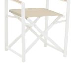 Tavoline ngrenie Kliton - Mabu set me 5 alumini ne nuance te bardhe 80x80x74cm - Image 7