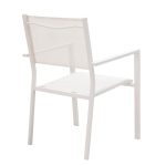 Tavoline ngrenie Kliton - Set Moly prej 5 alumini ne nuance te bardhe 80x80x74cm - Image 3