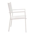 Tavoline ngrenie Kliton - Set Moly prej 5 alumini ne nuance te bardhe 80x80x74cm - Image 4