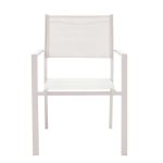 Tavoline ngrenie Kliton - Set Moly prej 5 alumini ne nuance te bardhe 80x80x74cm - Image 5