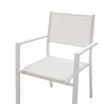 Tavoline ngrenie Kliton - Set Moly prej 5 alumini ne nuance te bardhe 80x80x74cm - Image 6