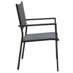 Tavoline ngrenie Moly - Kliton komplet antracit 3  dhe alumini-tekstilen i zi ne nuance anthracite 80x80x74cm - Image 4