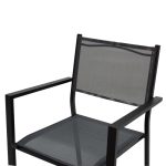 Tavoline ngrenie Moly - Kliton komplet antracit 3  dhe alumini-tekstilen i zi ne nuance anthracite 80x80x74cm - Image 6