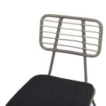 Tavoline ngrenie Naoki-Kliton Komplet 5 metal i zi dhe alumini antracit 150x80x74cm - Image 6