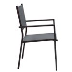 Tavoline ngrenie Moly-Kliton Komplet 7  alumini dhe tekstili antracit 150x80x74cm - Image 4