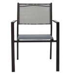 Tavoline ngrenie Moly-Kliton Komplet 7  alumini dhe tekstili antracit 150x80x74cm - Image 5