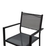 Tavoline ngrenie Moly-Kliton Komplet 7  alumini dhe tekstili antracit 150x80x74cm - Image 6