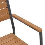 Tavoline ngrenie Vitality-Kliton Komplet 5 antracit alumini dhe kompensate ne nuance natyrale 150x80x74cm - Image 7