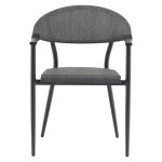 Tavoline ngrenie Kliton-Pino set prej 5 alumini ne nuance antracit dhe te zeze 80x80x74cm - Image 5
