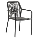 Tavoline ngrenie Kherson-Kliton Set me 7  alumini dhe litar ne nuance anthracite 150x80x74cm - Image 4