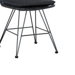 Set tavolinë ngrënieje Kliton-Naoki, set prej 5 copë, alumin antracit dhe metal në nuancë të zezë 80x80x74cm - Image 5