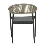 Tavoline ngrenie Kliton- Set Elation prej 3  alumini ne nuance antracit 80x80x74cm - Image 6