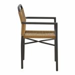 Tavolinë ngrënie komplet Kliton-Clutch prej 5 alumini në nuancë antracit 80x80x74cm - Image 4