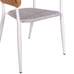 Tavoline ngrenie Kliton-Raven komplet prej 7  alumini ne nuance te bardhe 150x80x74cm - Image 4