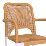 Komplet tavoline ngrenie Kliton-Norture prej 7  alumini ne nuance te bardhe 150x80x74cm - Image 3