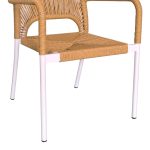 Komplet tavoline ngrenie Kliton-Norture prej 7  alumini ne nuance te bardhe 150x80x74cm - Image 4