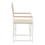 Komplet tavoline ngrenie Kliton-Mabu prej 7  alumini ne nuance te bardhe 150x80x74cm - Image 4