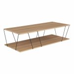 Set studentor Tars, për dhomë të ndenjës, me 4 copë, ngjyrë lisi-zi. - Image 3