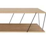 Set studentor Tars, për dhomë të ndenjës, me 4 copë, ngjyrë lisi-zi. - Image 5