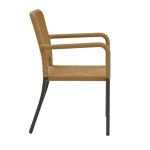 Tavolina e ngrënies Nares-Norture komplet 7  antracit alumini dhe kompensatë në nuancë natyrale 180x90x72.5cm - Image 7