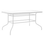 Komplet tavoline ngrënieje Valor-Confidence me 5  metal të bardhë 140x80x70cm - Image 2