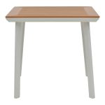 Tavolina e ngrënies Synergy-Moritz komplet 3  alumini gri të bardhë dhe kompensatë me ngjyrë natyrale 80x80x74cm - Image 7