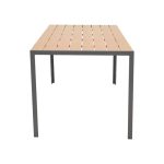 Tavoline ngrenie Nares-Pino C komplet 5 antracit-zeze alumini dhe kompensate ne ngjyre natyrale 140x80x72.5cm - Image 7