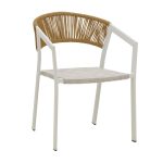 Tavoline ngrenie Nares- Glisten C komplet 5 alumini antracit-bardhe dhe kompensate ne ngjyre natyrale 140x80x72.5cm - Image 2