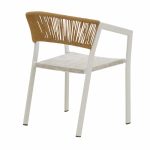 Tavoline ngrenie Nares- Glisten C komplet 5 alumini antracit-bardhe dhe kompensate ne ngjyre natyrale 140x80x72.5cm - Image 3