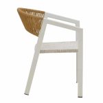 Tavoline ngrenie Nares- Glisten C komplet 5 alumini antracit-bardhe dhe kompensate ne ngjyre natyrale 140x80x72.5cm - Image 4