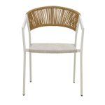Tavoline ngrenie Nares- Glisten C komplet 5 alumini antracit-bardhe dhe kompensate ne ngjyre natyrale 140x80x72.5cm - Image 5