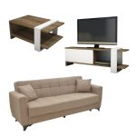 Set studentor Living 9, mobilje për dhomë të ndenjës, set prej 3 copë.