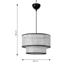 Llambë tavani Alexa, natyrale-e zezë D30x80cm - Image 3