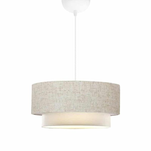 Llamba tavani Sombre  pëlhurë gri me ngjyrë kremi D30x70cm