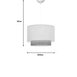 Llamba tavani Newbay  pëlhurë dhe dyshek në ngjyrë të bardhë-natyrale D30x80cm - Image 2