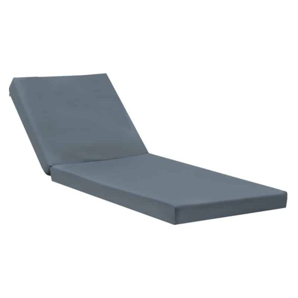 Dyshek per shezlong Sadie me stof ngjyrë gri 65x185x15cm