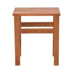 Tavolinë plazhi Summrine, druri ahu masiv në ngjyrë arre 40x40x45cm - Image 2