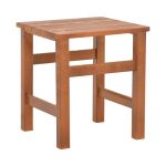 Tavolinë plazhi Summrine, druri ahu masiv në ngjyrë arre 40x40x45cm