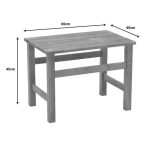 Tavolinë plazhi Summrine, druri ahu masiv në ngjyrë arre 60x40x45cm - Image 6