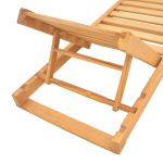 Shezlong Specta , dru masiv ahu në ngjyrë natyrale 60x190x50cm - Image 5