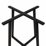 Bazë tavoline Lavish, metal e zezë 70x70x73cm - Image 3