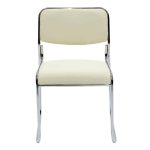 Karrige zyre për vizitorë Asher, PVC e bardhë - Image 4