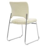 Karrige zyre për vizitorë Amelia, PVC fildish - Image 2