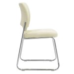 Karrige zyre për vizitorë Amelia, PVC fildish - Image 3