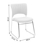 Karrige zyre për vizitorë Amelia, PVC fildish - Image 6