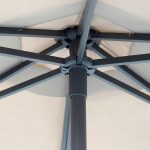 Ombrellë profesionale Nagida  alumini me rrjetë një copë Φ3m gri bezhë-antracit - Image 3