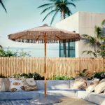 Ombrellë profesionale Renny  macrame beige - dru ahu Φ2.5me - Image 2