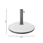 Bazë ombrelle Zicko, cement e bardhë 35kg D50cm - Image 2