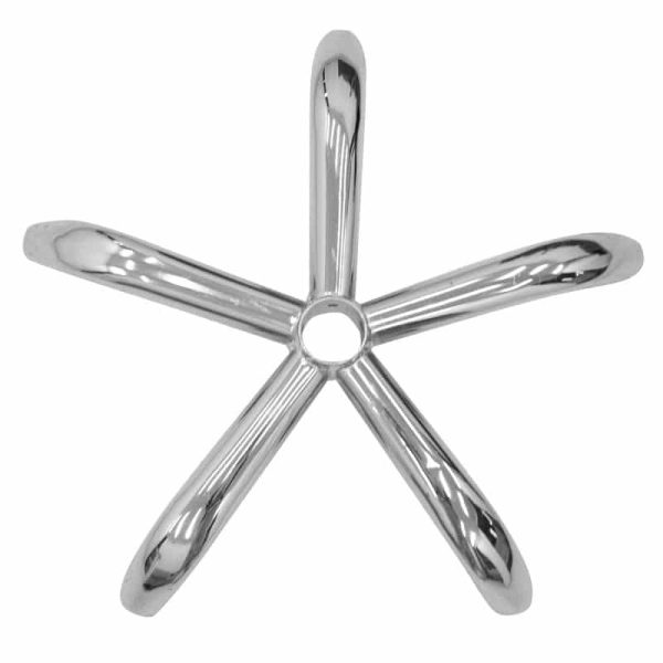 Këmbë për karrige zyre, në formë ylli, metalike argjend D54cm