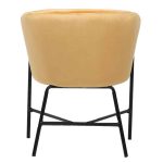 Karrige Julia, kadife e verdhë 61x57x74cm - Image 2